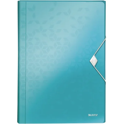 Leitz Fächermappe WOW 45890051 DIN A4 6Fächer PP eisblau