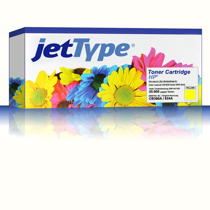 jetType Trommel-Kit kompatibel zu HP CB386A 824A Gelb 35.000 Seiten