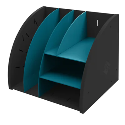 Exacompta Tischorganizer Neo Deco 36 x 29,5 x 29,5 cm (B x H x T) Polystyrol schwarz/blaugrün