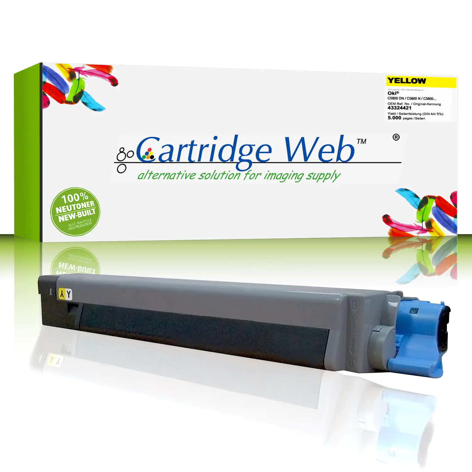 CartridgeWeb Toner kompatibel zu Oki 43324421 gelb 5.000 Seiten