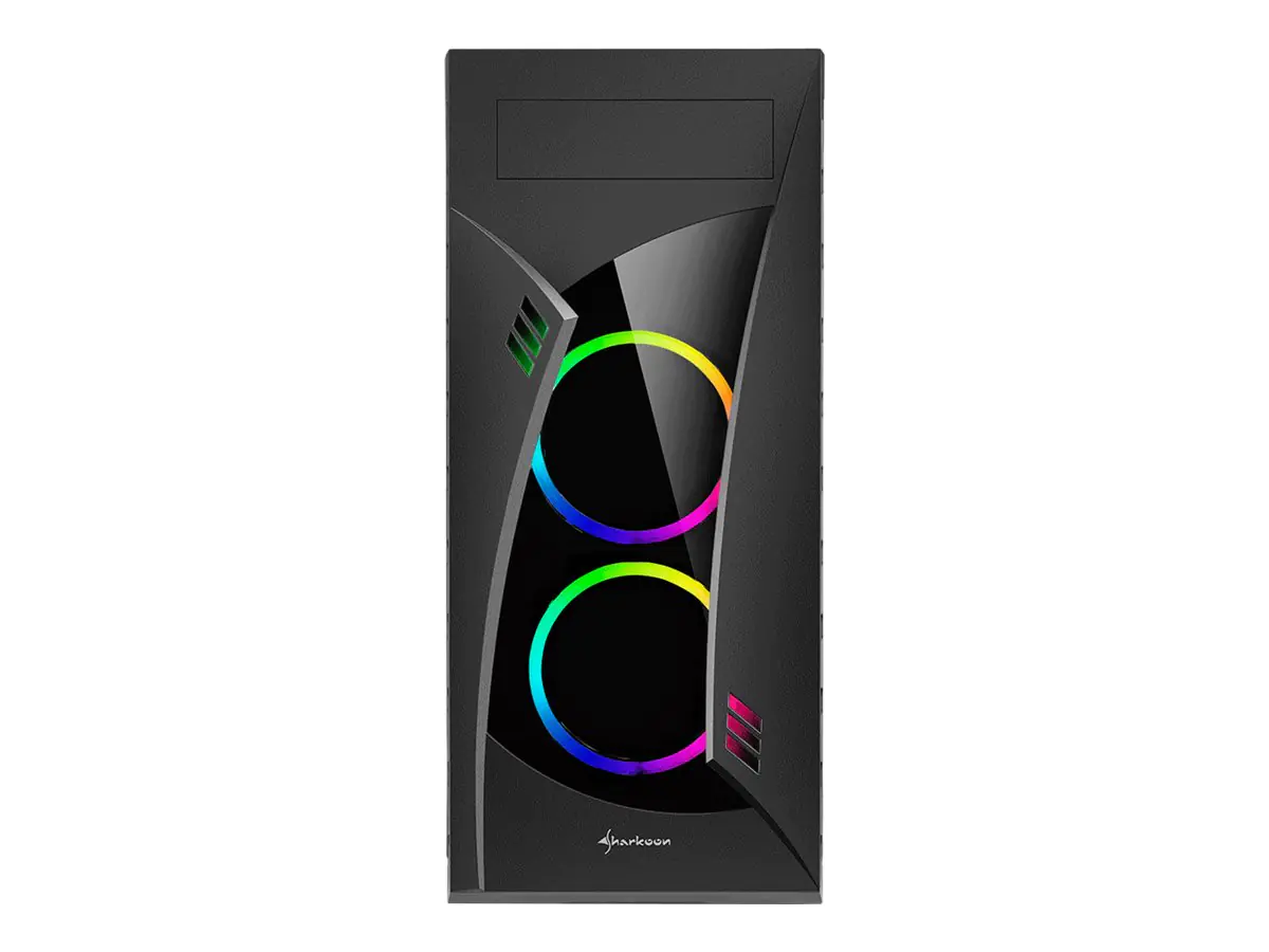 Sharkoon Night Shark RGB - Tower - E-ATX / SSI EEB - Seitenteil mit Fenster (gehärtetes Glas) - keine Spannungsversorgung - USB/Audio