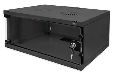Digitus SoHo Series - Gehäuse - 540 x 400 mm (B x T), nicht montiert - geeignet für Wandmontage - Schwarz, RAL 9005 - 4U - 48.3 cm (19")