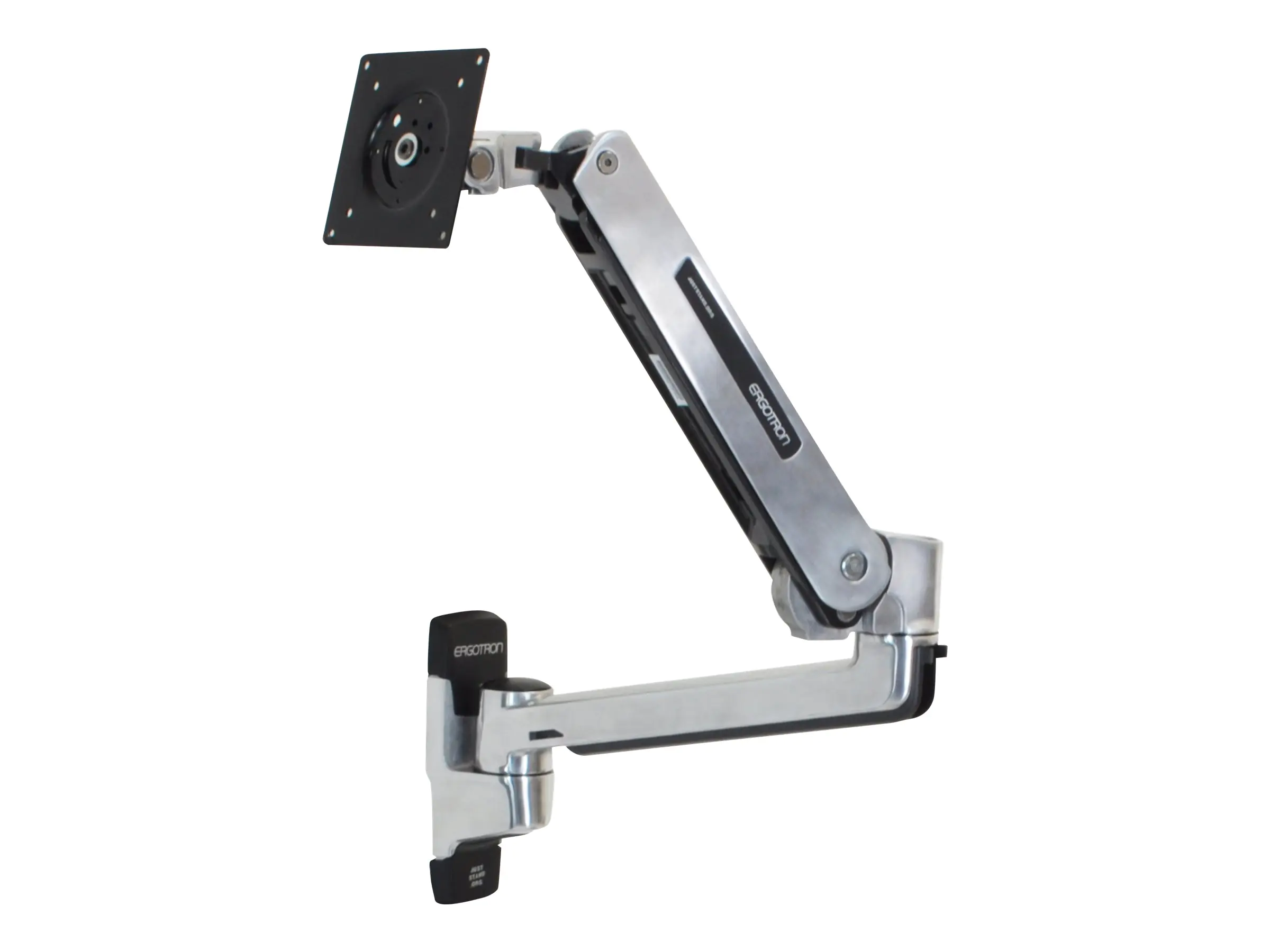 Ergotron LX - Befestigungskit (Steh-Sitz-Arm, Verlängerung, Basis, VESA-Adapter) - für LCD-Display - Kapazität 3,2 - 11,3 kg - Polished Aluminum - Bildschirmgröße: bis zu 106,7 cm (bis zu 42 Zoll) - Wandmontage