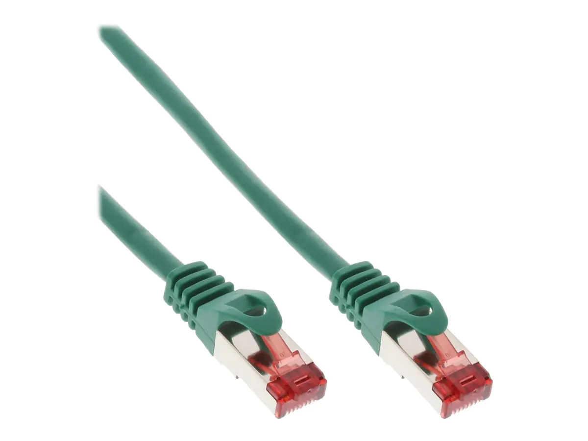 InLine - Patch-Kabel - RJ-45 (M) zu RJ-45 (M) - 7.5 m - SFTP, PiMF - CAT 6 - geschirmt, halogenfrei, geformt - grün