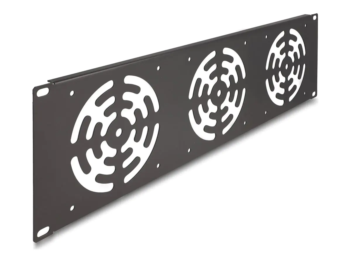 Delock Rackabdeckung - für 3 Lüfter, 120 x 120 mm - Dunkelgrau - 3U - 48.3 cm (19") 66747