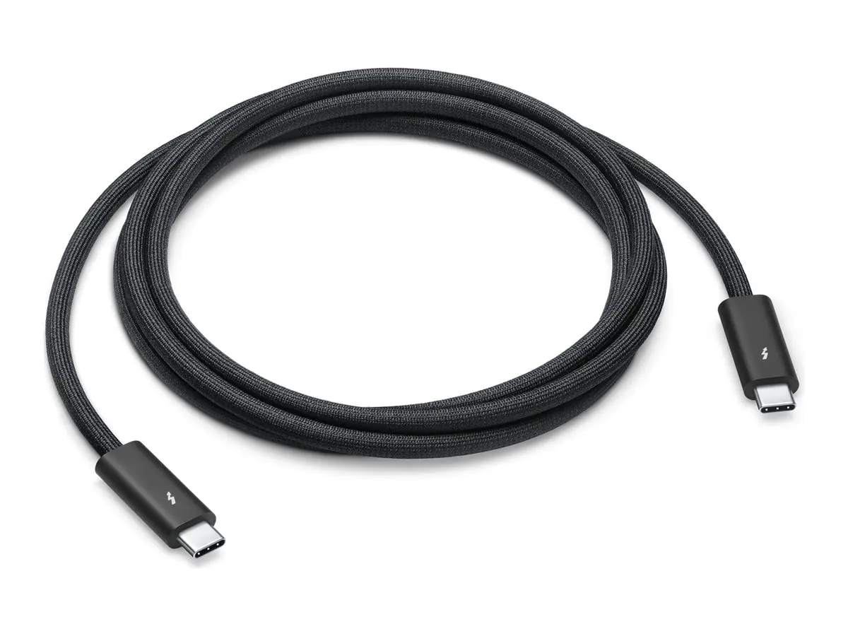 Apple Thunderbolt 4 Pro - Thunderbolt-Kabel - 24 pin USB-C (M) zu 24 pin USB-C (M) - USB 3.2 / USB4 / Thunderbolt 3 / Thunderbolt 4 / DisplayPort - 1.8 m - Daisy Chain-Support, aktiv - Schwarz