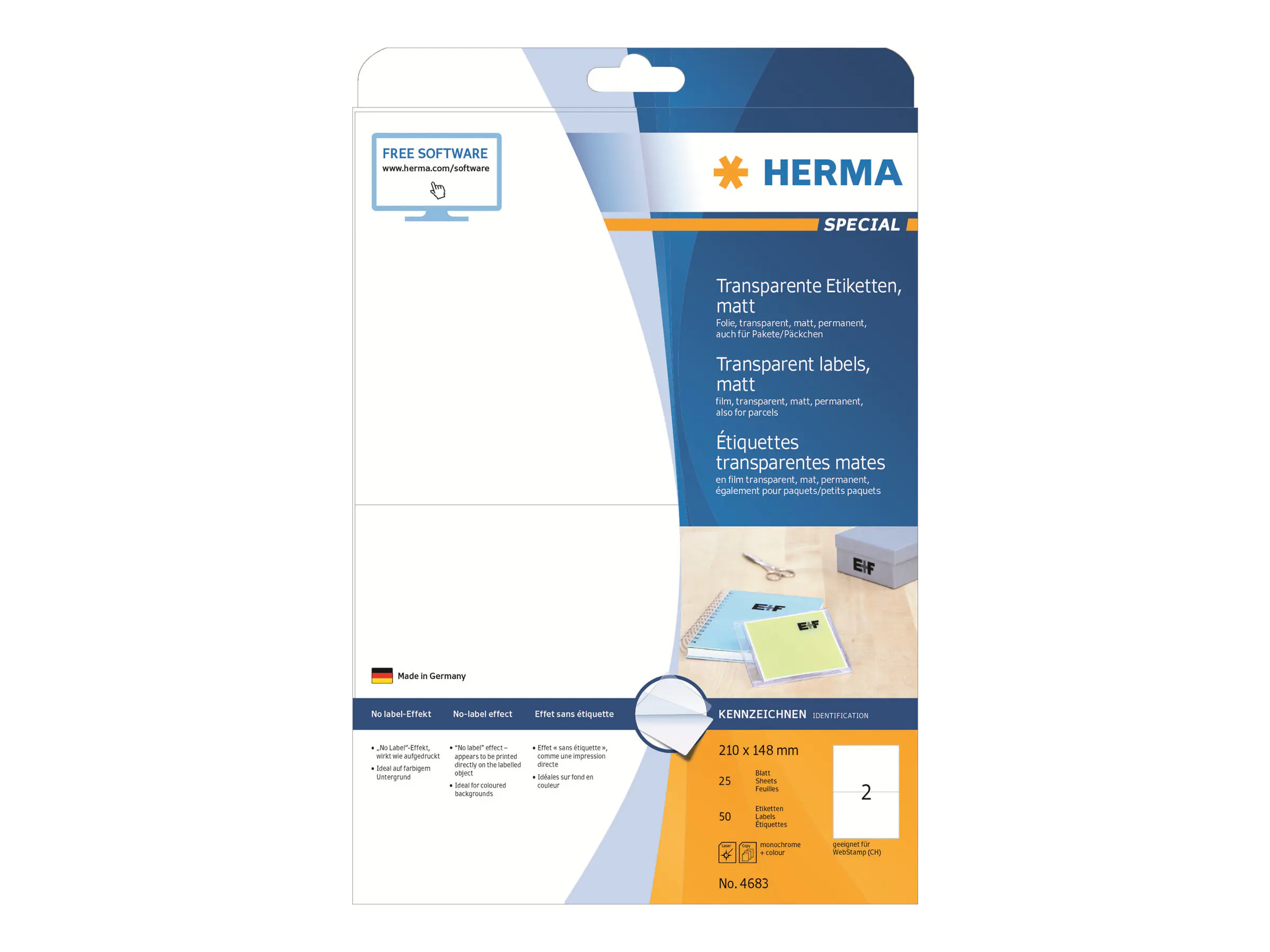 HERMA Special - Matt - permanent selbstklebend - durchsichtig - A5 (148 x 210 mm) 4683