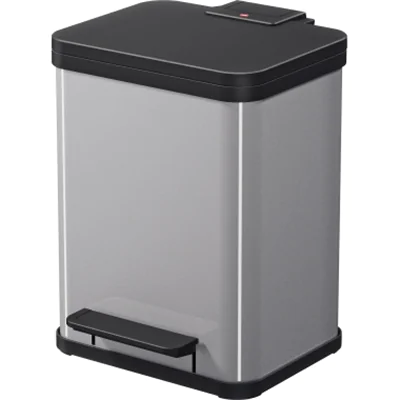 Hailo Tretabfalleimer Öko duo Plus M 32 x 43 x 33 cm (B x H x T) 2 x 9l Stahlblech silber
