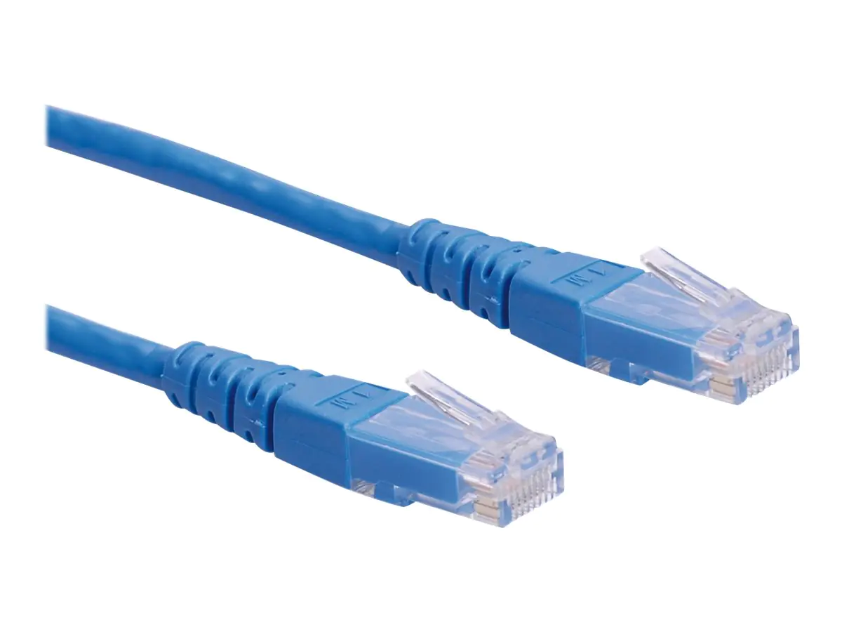 Roline - Patch-Kabel - RJ-45 (M) zu RJ-45 (M) - 1.5 m - UTP - CAT 6e - geformt, verseilt - Blau