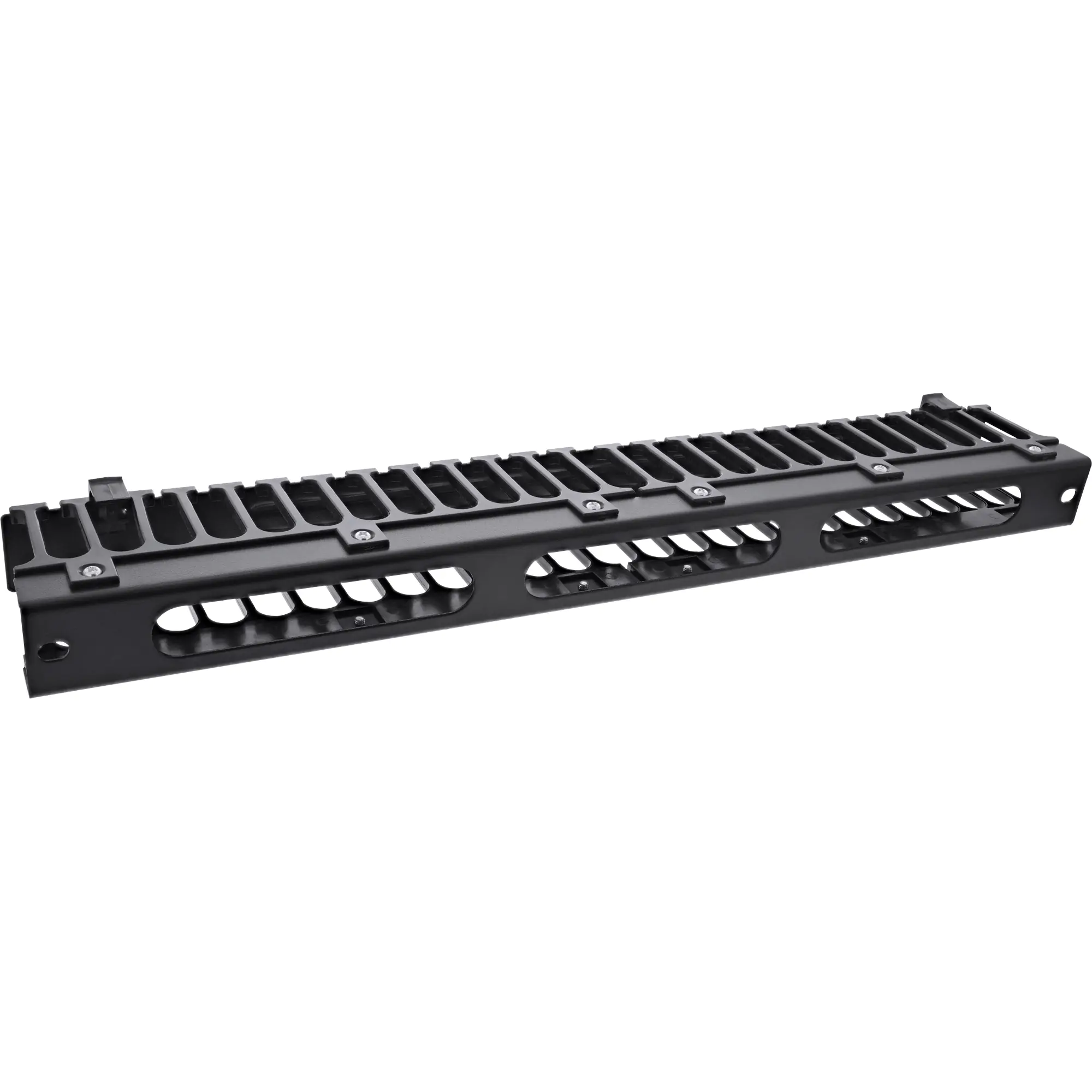 InLine 19" Kabel-Rangierpanel - 1HE - RAL 9005 - schwarz 19110N