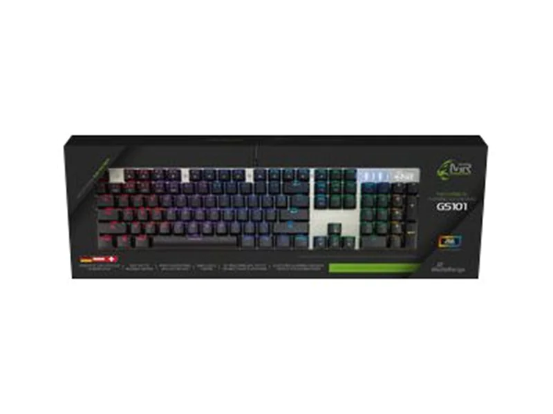 MediaRange Gaming Series MRGS101 - Tastatur - Hintergrundbeleuchtung - USB - QWERTZ - Deutsch - Schwarz, Silber