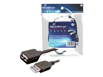 MediaRange - USB-Verlängerungskabel - USB (M) zu USB (W) - USB 2.0 - 3 m - Schwarz