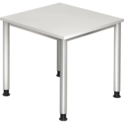 Hammerbacher Schreibtisch VHS08/W/S 80x80cm weiß