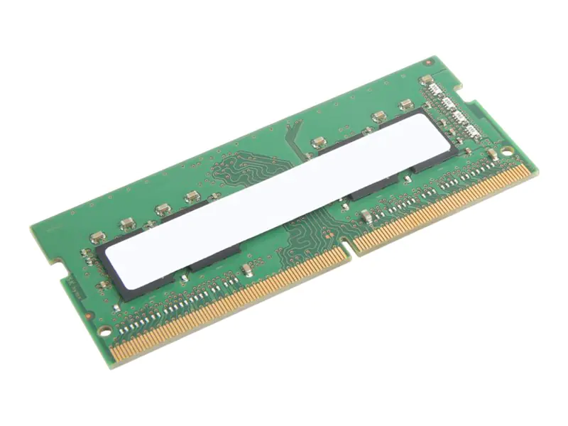 Lenovo - DDR4 - Modul - 4 GB - SO DIMM 260-PIN - 3200 MHz / PC4-25600 - ungepuffert - non-ECC - CRU - grün - für ThinkCentre M70a; M70q; M80q; M90a; M90q; ThinkPad E14 Gen 2; E15 Gen 2; L14 Gen 1; L15 Gen 1; ThinkStation P340 (Tiny); V14-ADA; V14-ARE; V14