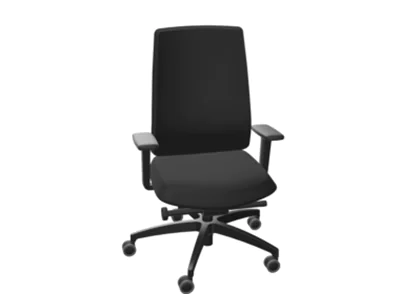 Dauphin Bürodrehstuhl Indeed operator 40-52cm Synchronmechanik Rolle weich gebremst (für Hartboden) Kunststoff schwarz