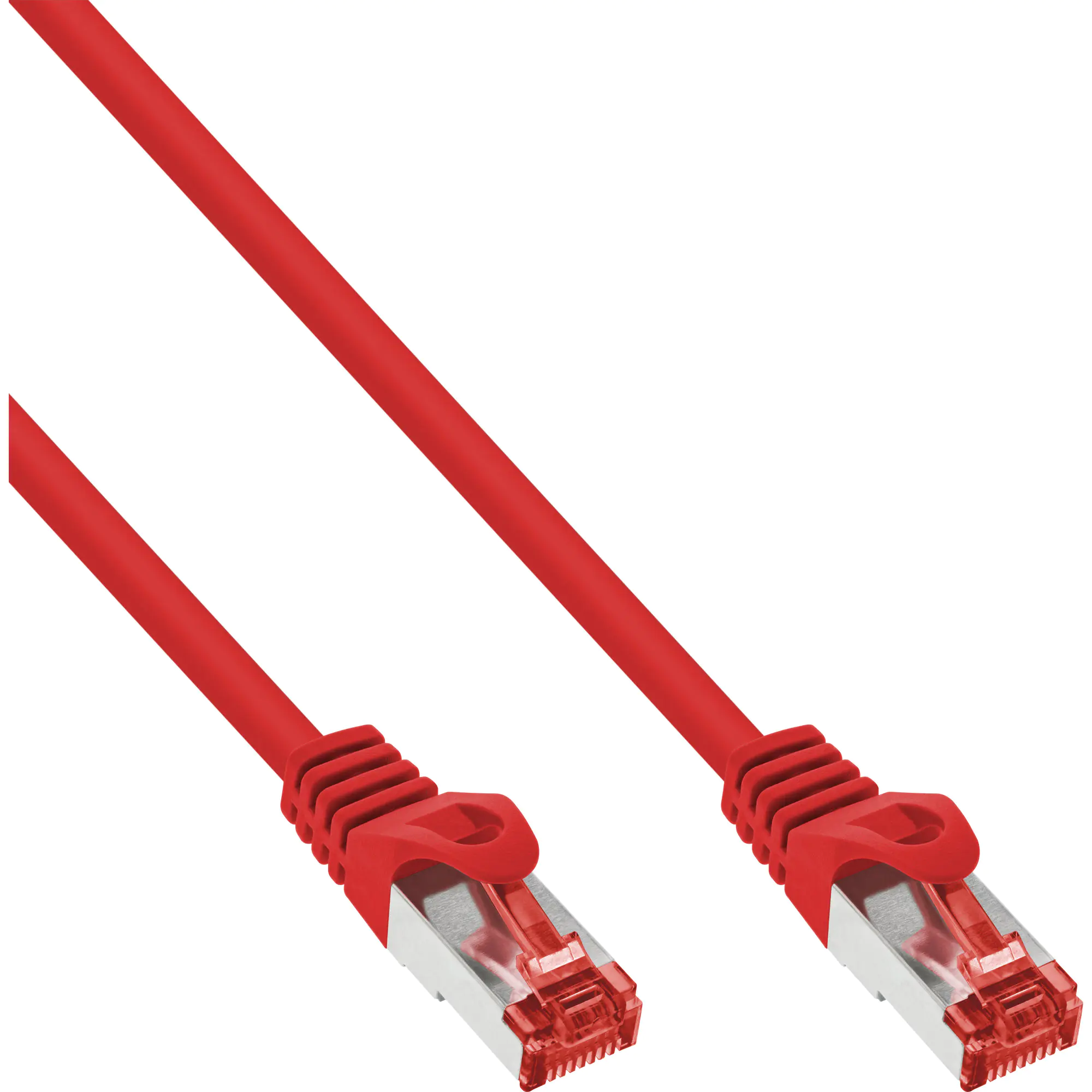 InLine - Patch-Kabel - RJ-45 (M) zu RJ-45 (M) - 15 m - SSTP-Kabel - CAT 6 - geformt - Rot