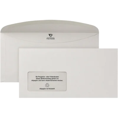 POSTHORN Briefumschlag DIN C6/C5 mit Fenster 80g/m² mit gummierter Klappe Recyclingpapier grau 1.000 St./Pack.