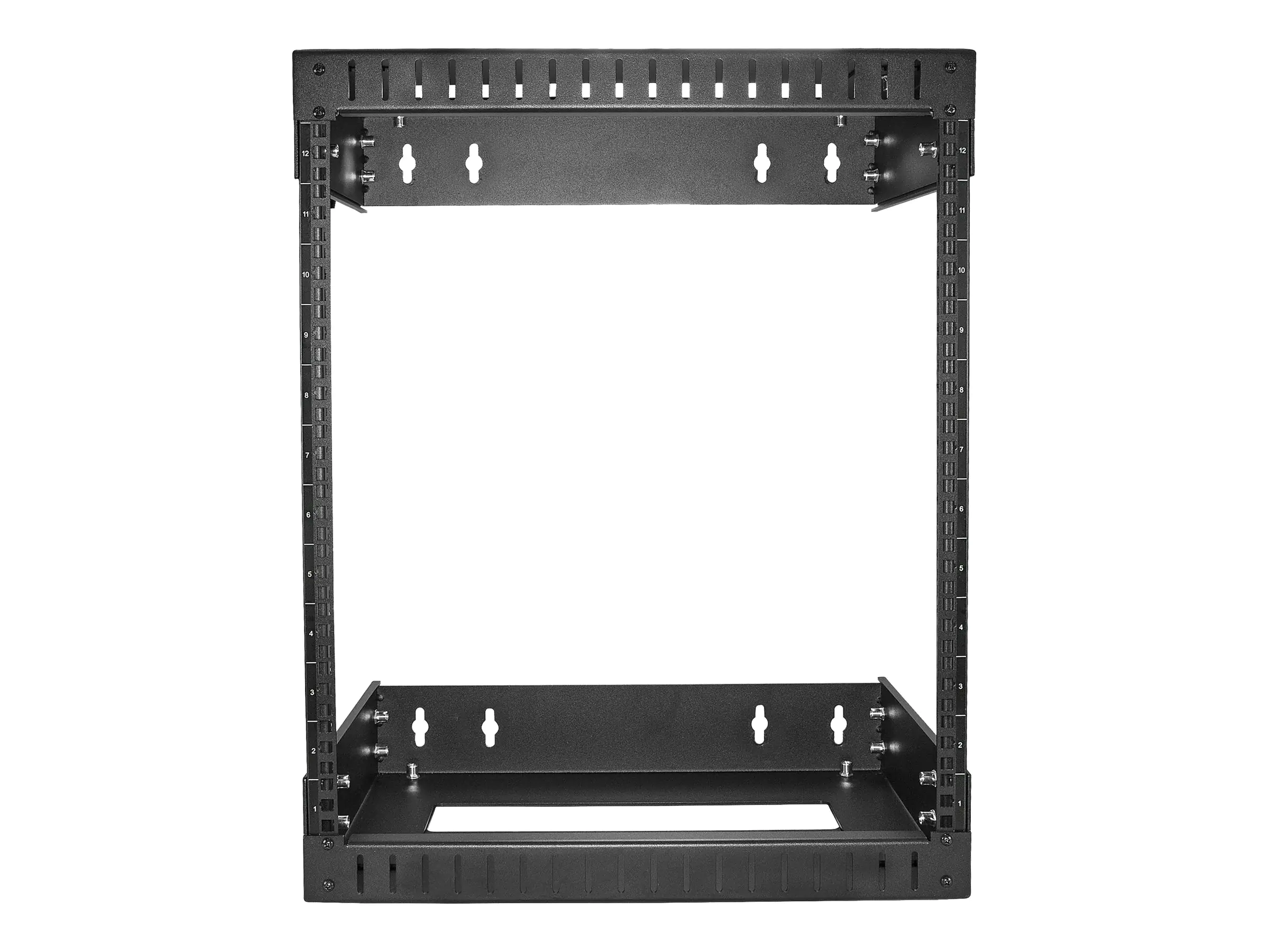StarTech.com Startech 12U 19" Wall Mount Network Rack, Adjustable Depth 12-20" 2 Post Open Frame Server Room Rack for AV/Data/ IT Communication/Computer Equipment/Switch with Cage Nuts & Screws - 12U Adjustable Rack (RK12WALLOA)