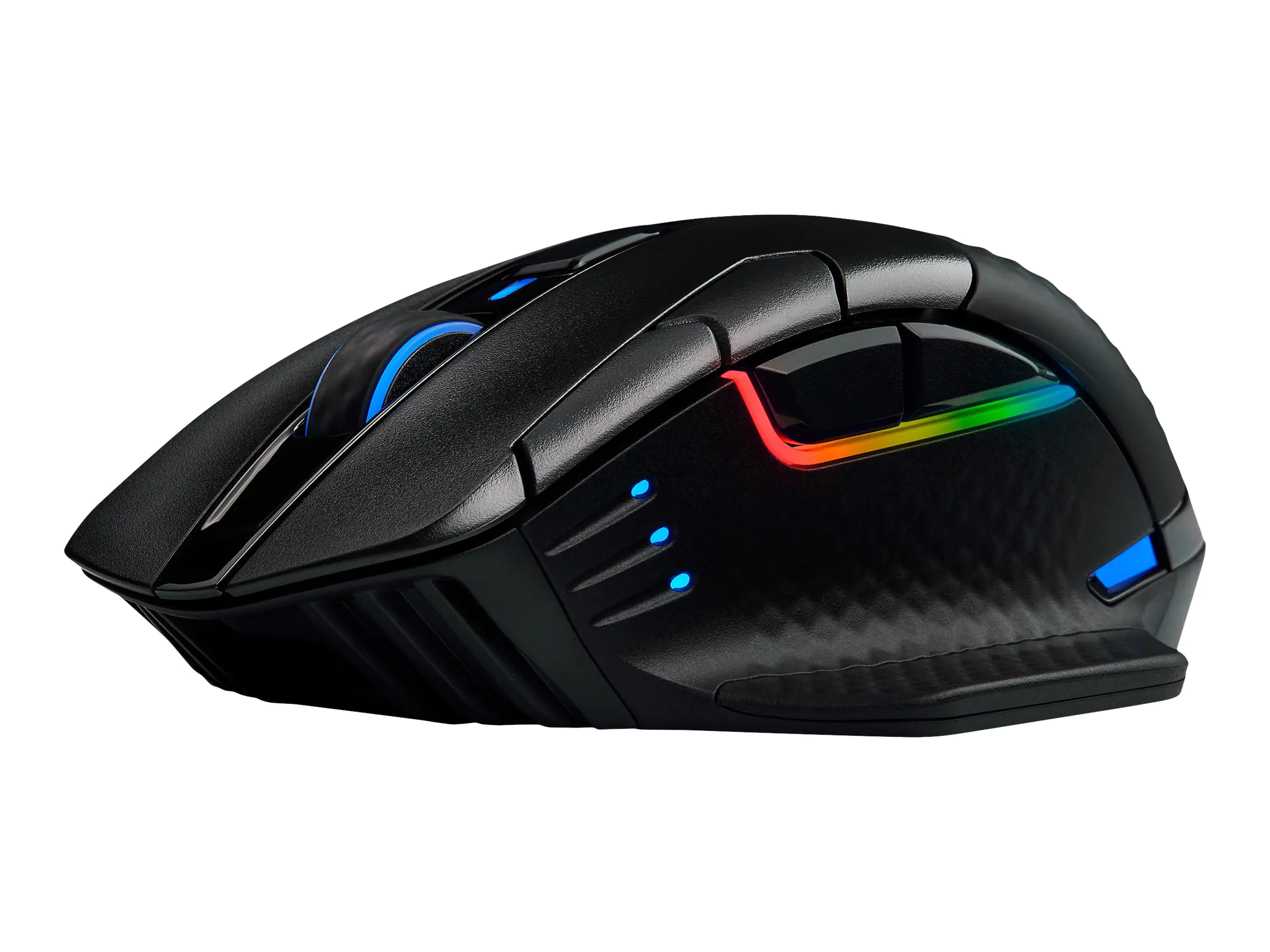 CORSAIR Gaming DARK CORE RGB PRO - Maus - optisch - 8 Tasten - kabellos, kabelgebunden - 2.4 GHz, Bluetooth 4.2 LE, USB 2.0 - Schwarz