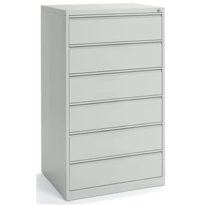 Karteischrank BASE LINE 760 x 1.320 x 620 mm (B x H x T) 6 Schubladen Stahl, pulverbeschichtet lichtgrau