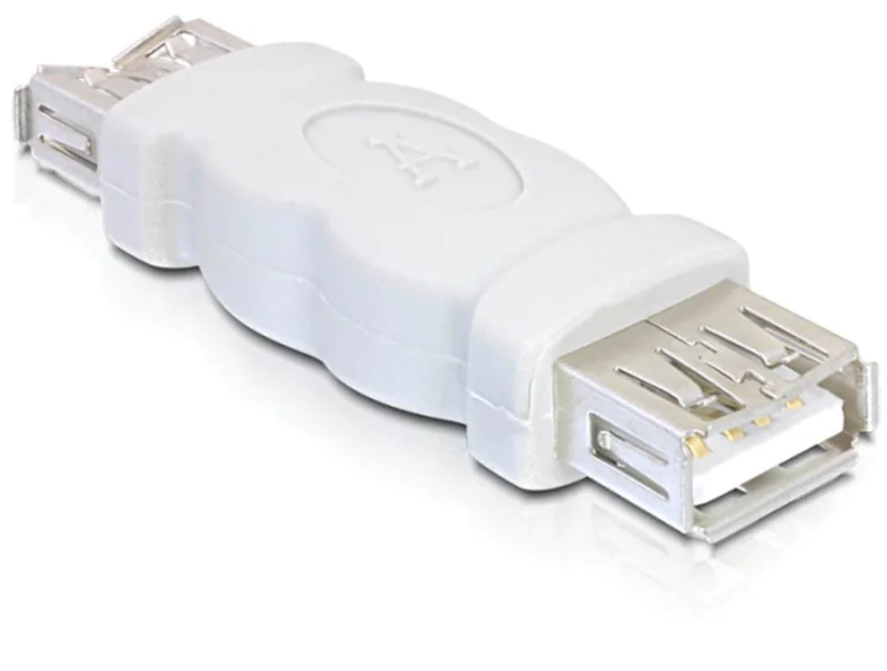 Delock - Gender Changer USB - USB (W) zu USB (W) - Grau