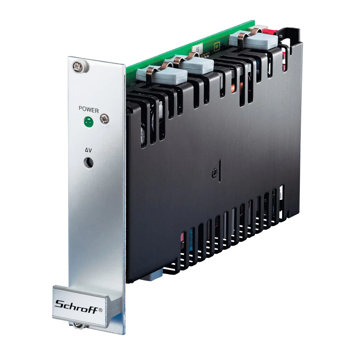 Schroff Maxpower - Netzteil (Rack - einbaufähig) - AC 90-264/ DC 100-360 V - 100 Watt - aktive PFC - 3U - 48.3 cm (19")