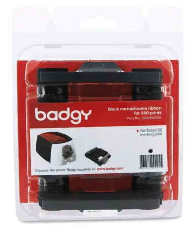 Badgy - Schwarz/monochrom - Farbbandkassette - für Badgy 100, 200; Evolis Primacy 2 Simplex Expert