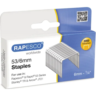 RAPESCO Heftklammer 751 53/6 verzinkt 2.000 St./Pack.