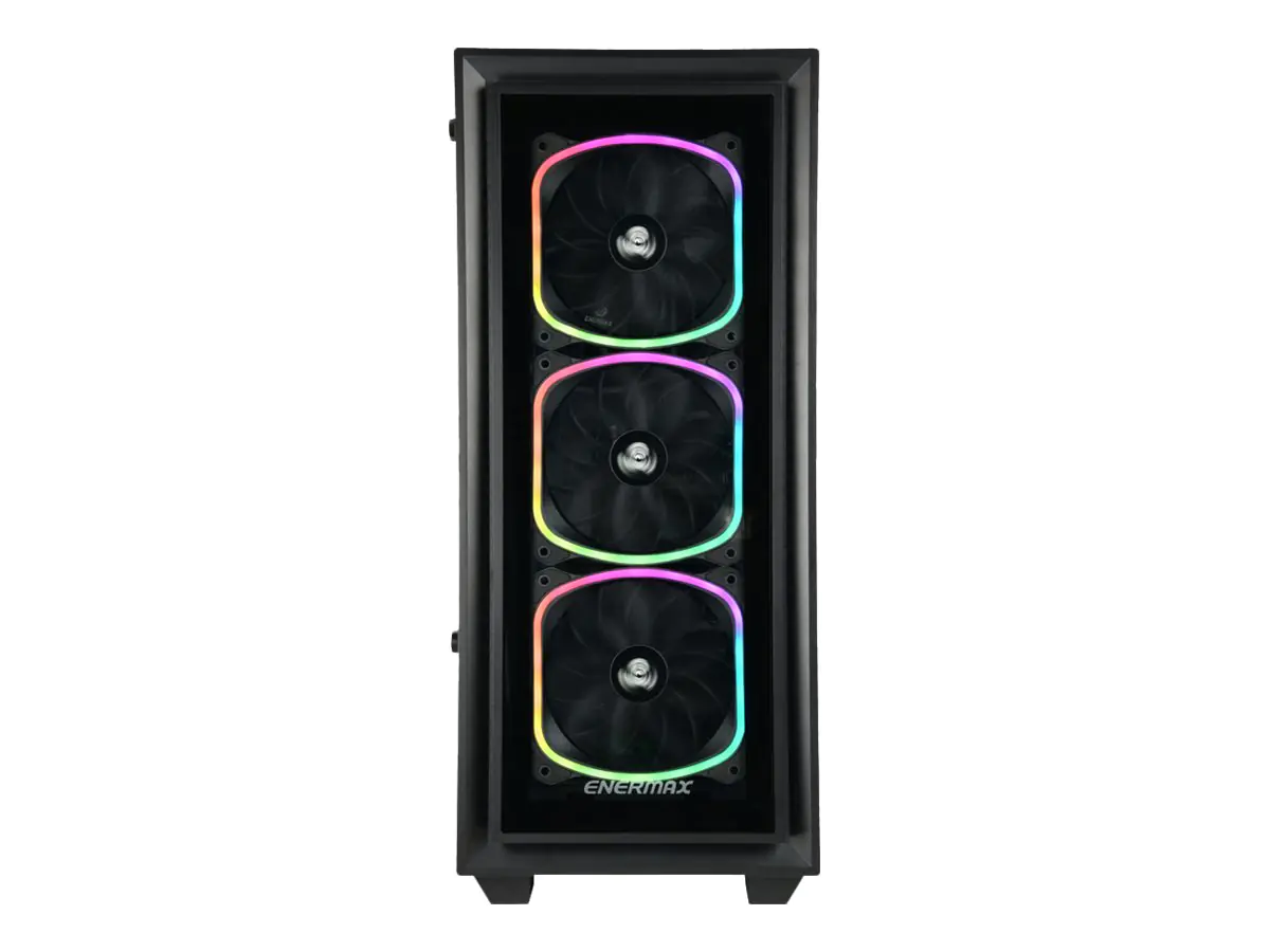 ENERMAX StarryFort SF30 - Tower - ATX - Seitenteil mit Fenster (gehärtetes Glas) - keine Spannungsversorgung - Schwarz - USB/Audio