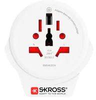 SKROSS Reisestecker World to Europe USB Weiß
