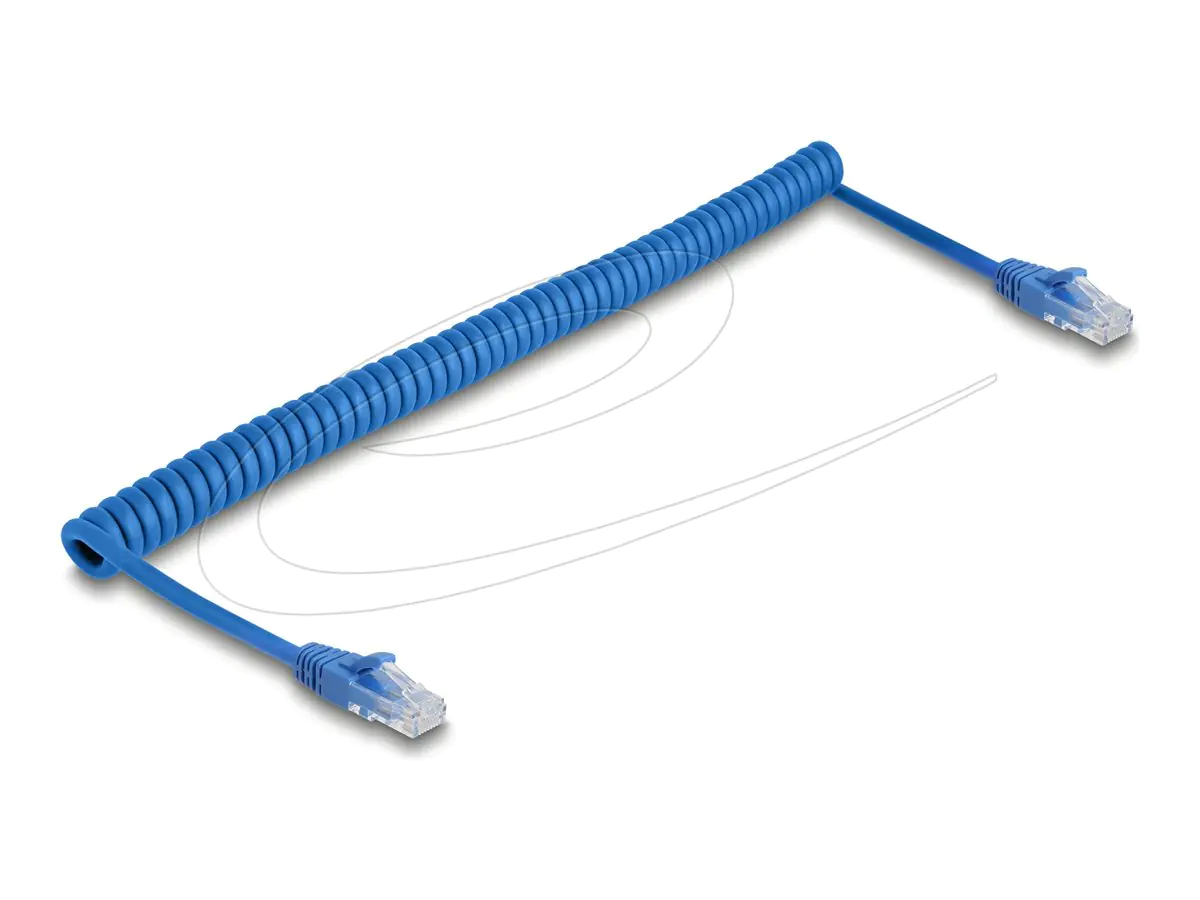 Delock - Netzwerkkabel - RJ-45 (M) zu RJ-45 (M) - 3.3 m - 5.5 mm - UTP - CAT 6 - gewickelt, ohne Haken - Blau