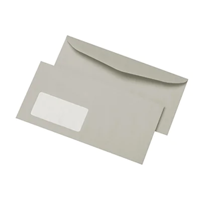 KUVERMATIC® Kuvertierhülle DIN C6/C5 mit Fenster 75g/m² Recyclingpapier grau 1.000 St./Pack.