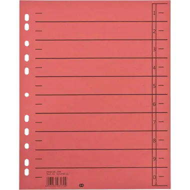 Soennecken Trennblatt oeco DIN A4 Recyclingkarton rot schwarz 100 St./Pack.