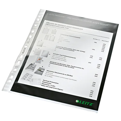 Leitz Prospekthülle DIN A4 0,08mm oben offen Polypropylen glasklar 100 St./Pack.