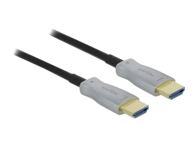 Delock HDMI-Kabel - HDMI männlich zu HDMI männlich - 70 m - Glasfaser - Schwarz - Active