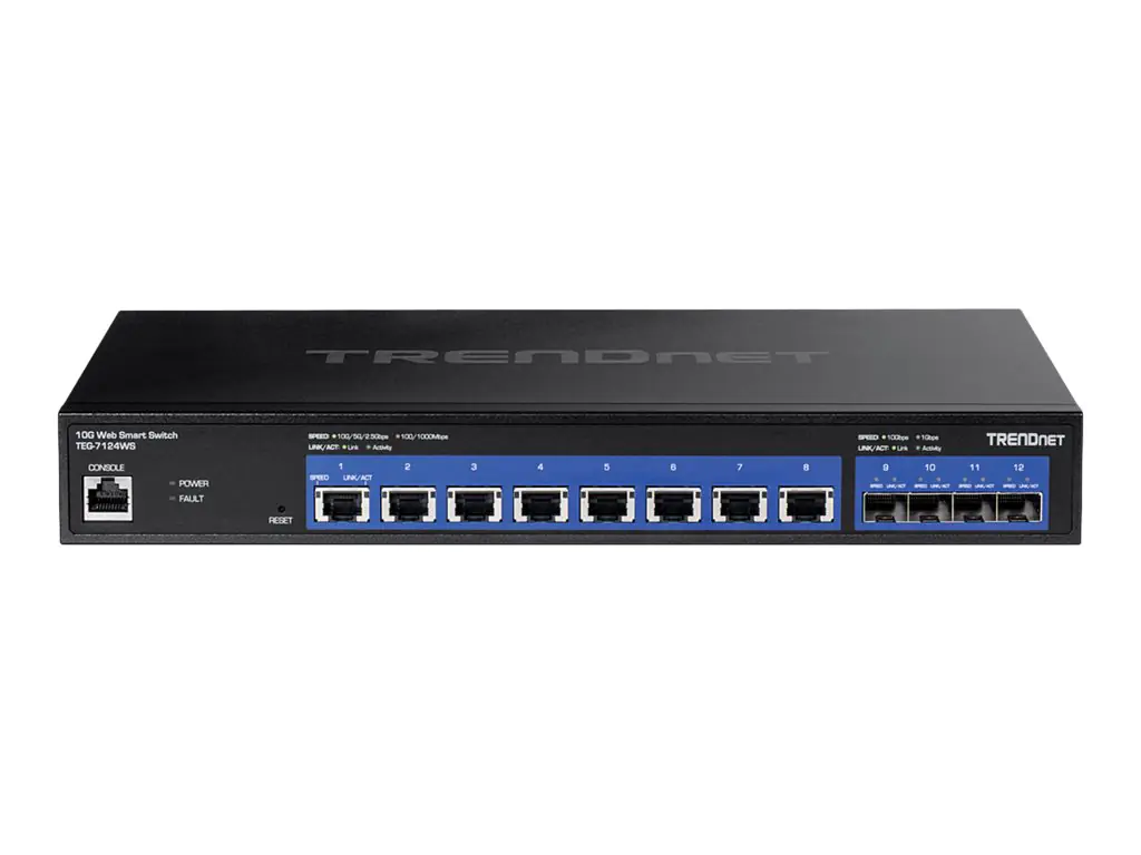 TRENDnet TEG 7124WS - Switch - Smart - 8 x 10GBase-T