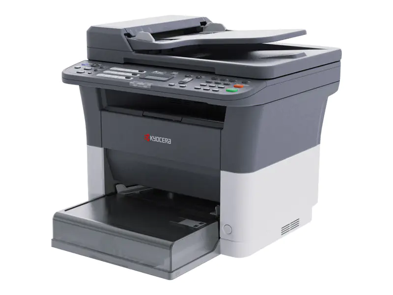 Kyocera FS-1325MFP - Multifunktionsdrucker - s/w - Laser - Legal (216 x 356 mm) (Original) - A4/Legal (Medien) - bis zu 25 Seiten/Min. (Kopieren) - bis zu 25 Seiten/Min. (Drucken) - 250 Blatt - 33.6 Kbps - USB 2.0, LAN