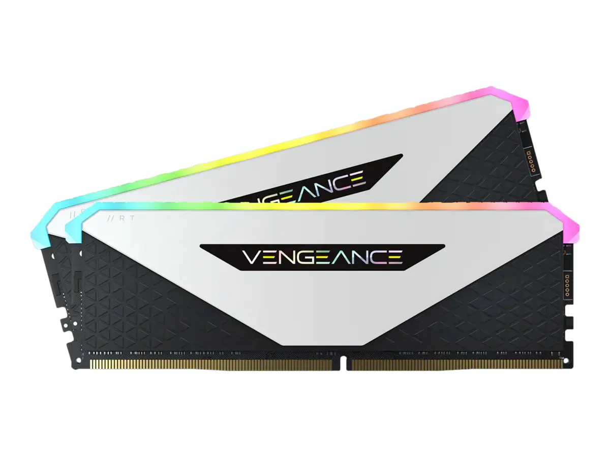 CORSAIR Vengeance RGB RT - DDR4 - Kit - 16 GB: 2 x 8 GB - DIMM 288-PIN - 3200 MHz / PC4-25600 - CL16 - 1.35 V - ungepuffert - non-ECC - weiß