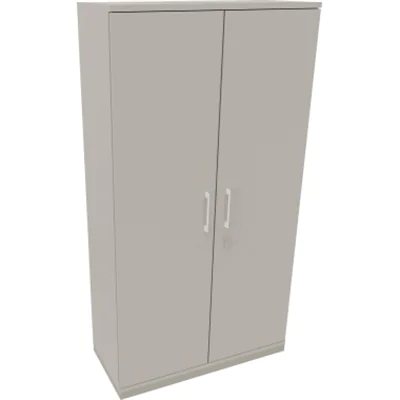 Flügeltürenschrank 5OH B1000xT442xH1869 ws/Lichtgrau