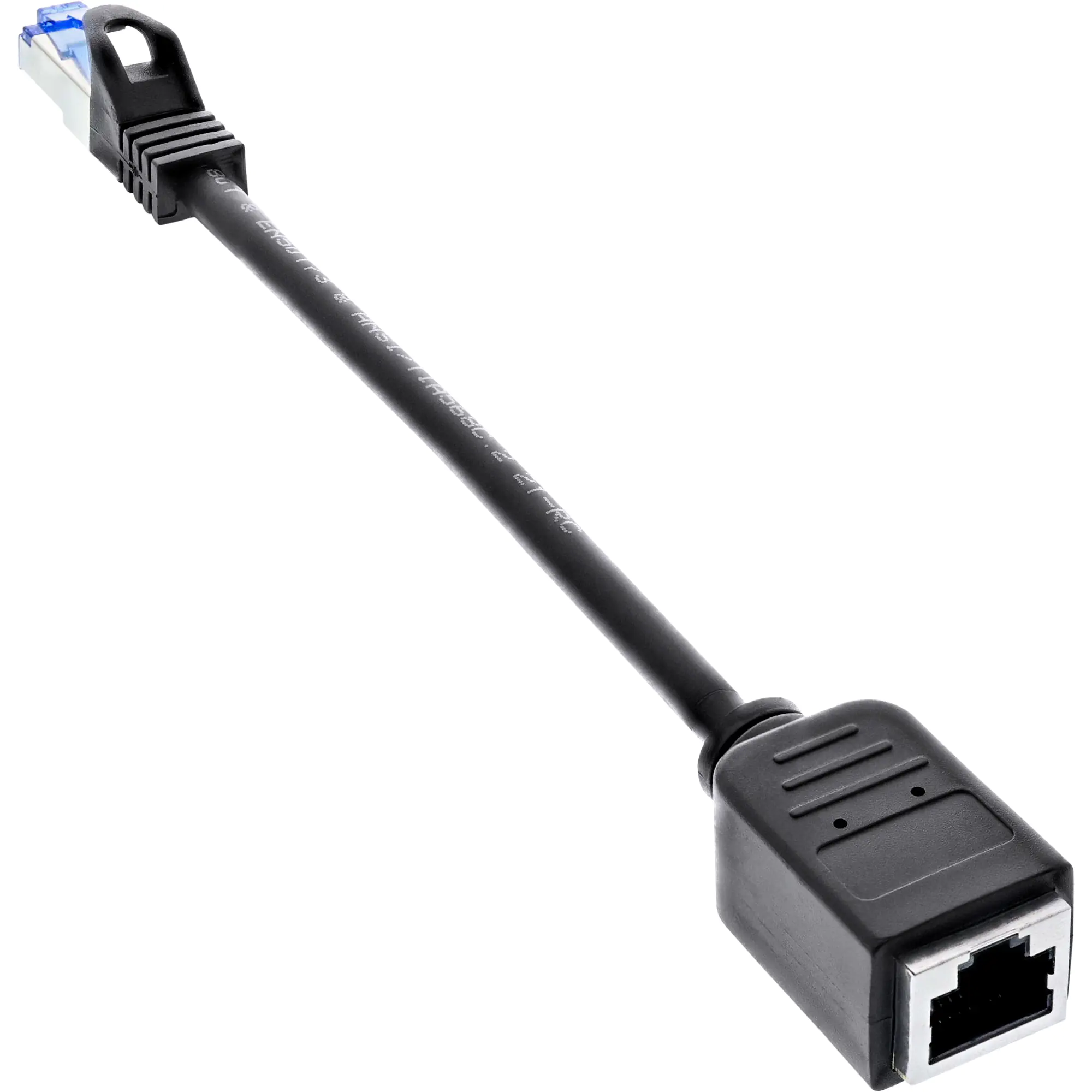 InLine Patchkabel Verlängerung - RJ45 Protektor - S/FTP (PiMf) - Cat.6A - 0,2m 76501X