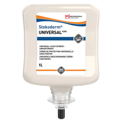SC Johnson PROFESSIONAL Hautschutzcreme Stokoderm® UNIVERSAL PURE nicht parfümiert 4,7-5,2 silikonfrei Kartusche Kunststoff 1l
