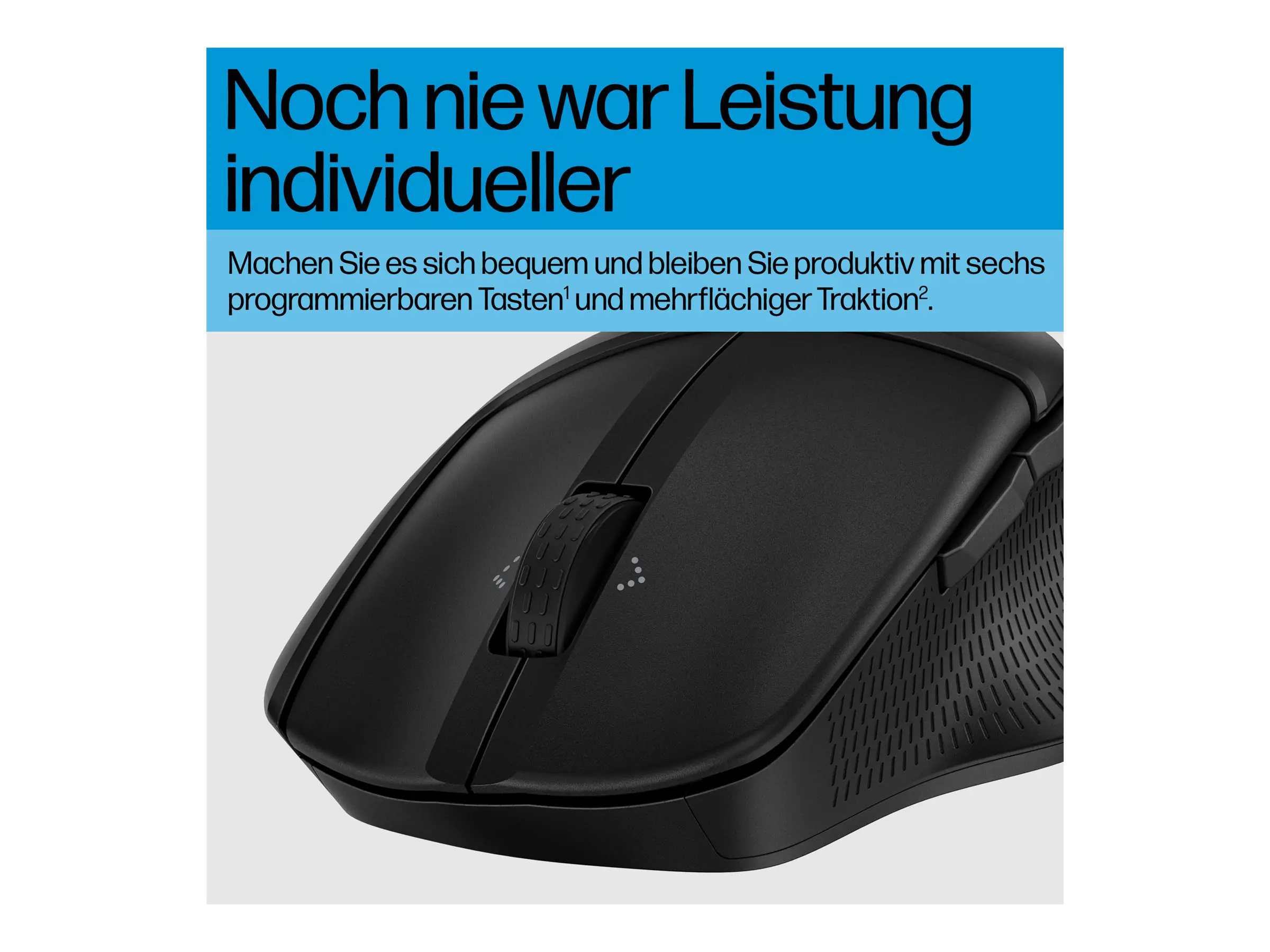HP 480 - Maus - comfort, full size - ergonomisch - 7 Tasten - kabellos - Bluetooth 5.3 - kabelloser