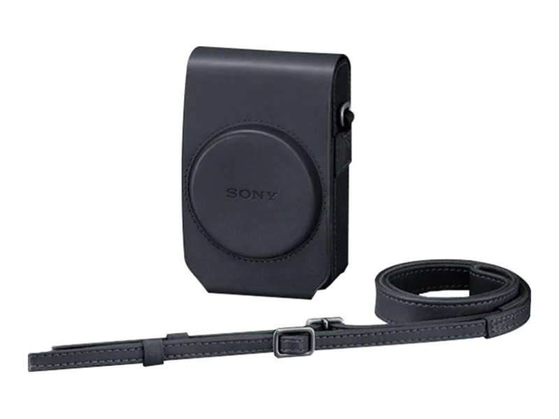 Sony LCS-RXG - Tasche für Kamera - Leder - Schwarz - für Cyber-shot DSC-HX80, DSC-HX90, DSC-HX90V, DSC-RX100, DSC-WX500, DSC-WX700