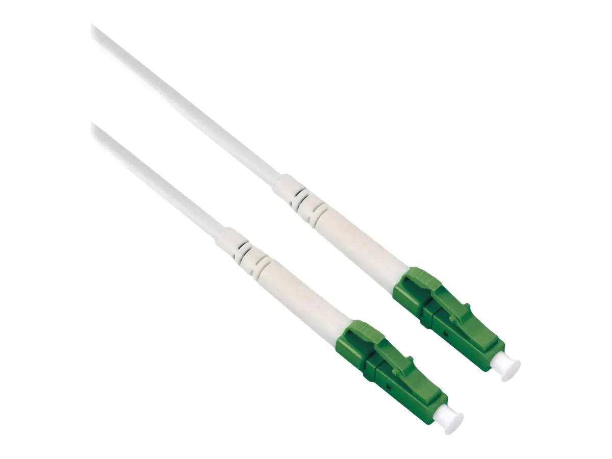 Roline - Patch-Kabel - LC/APC Einzelmodus (M) zu LC/APC Einzelmodus (M) - 1 m - 1.2 mm - Glasfaser - Simplex - 9/125 Mikrometer - OS2 - halogenfrei, Innen, Überbrückungskabel - weiß