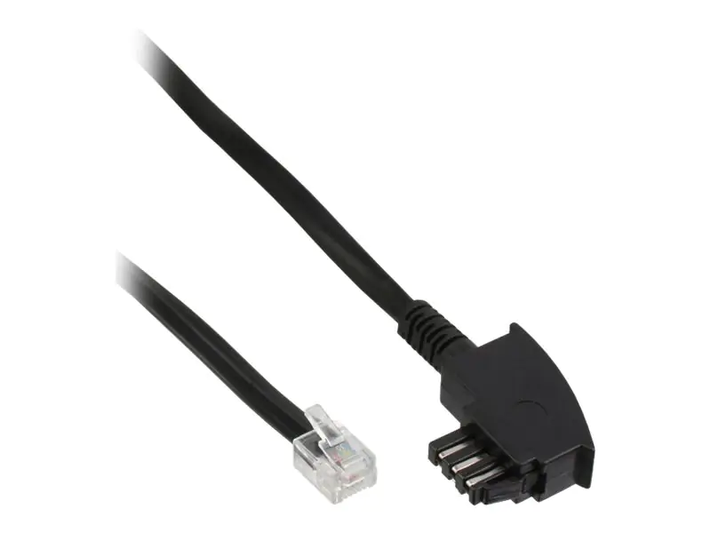 InLine - Telefonkabel - RJ-11 (2-polig) (M) zu TAE-N (M) - 3 m - Schwarz