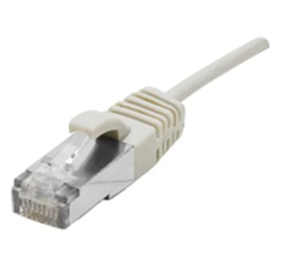 Dexlan - Patch-Kabel - RJ-45 (M) zu RJ-45 (M) - 2 m - 4.8 mm - SFTP - CAT 6a - halogenfrei, ohne Haken - Grau