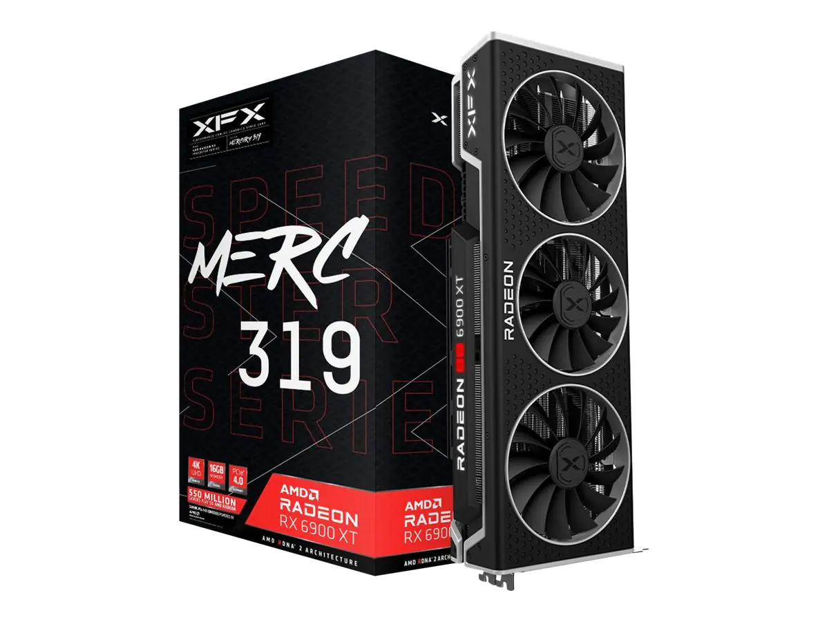 XFX Speedster MERC319 Radeon RX 6900 XT - Grafikkarten - Radeon RX 6900 XT - 16 GB GDDR6 - PCIe 4.0 x16 - HDMI, 3 x DisplayPort - Schwarz