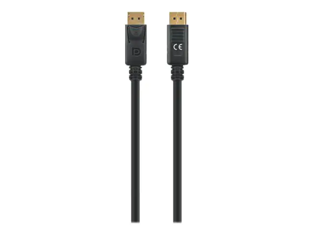 Manhattan DisplayPort 1.4 Cable, 8K@60hz, 2m, PVC Cable, Male to Male, With Latches, Fully Shielded, Black, Lifetime Warranty, Polybag - DisplayPort-Kabel - DisplayPort (M) 355575