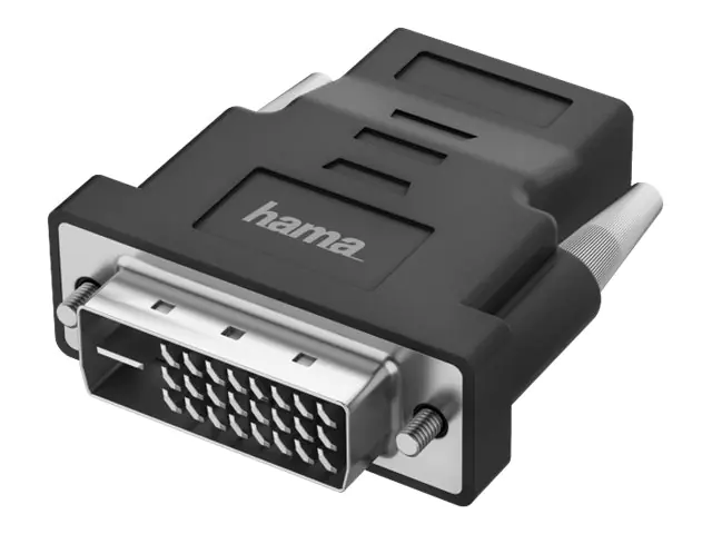 Hama - Videoadapter - Dual Link - DVI-D Stecker zu HDMI weiblich - Schwarz - 4K Unterstützung