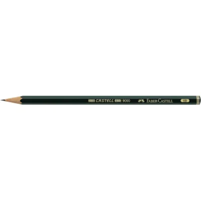 Faber-Castell Bleistift CASTELL 9000 119006 6B dunkelgrün